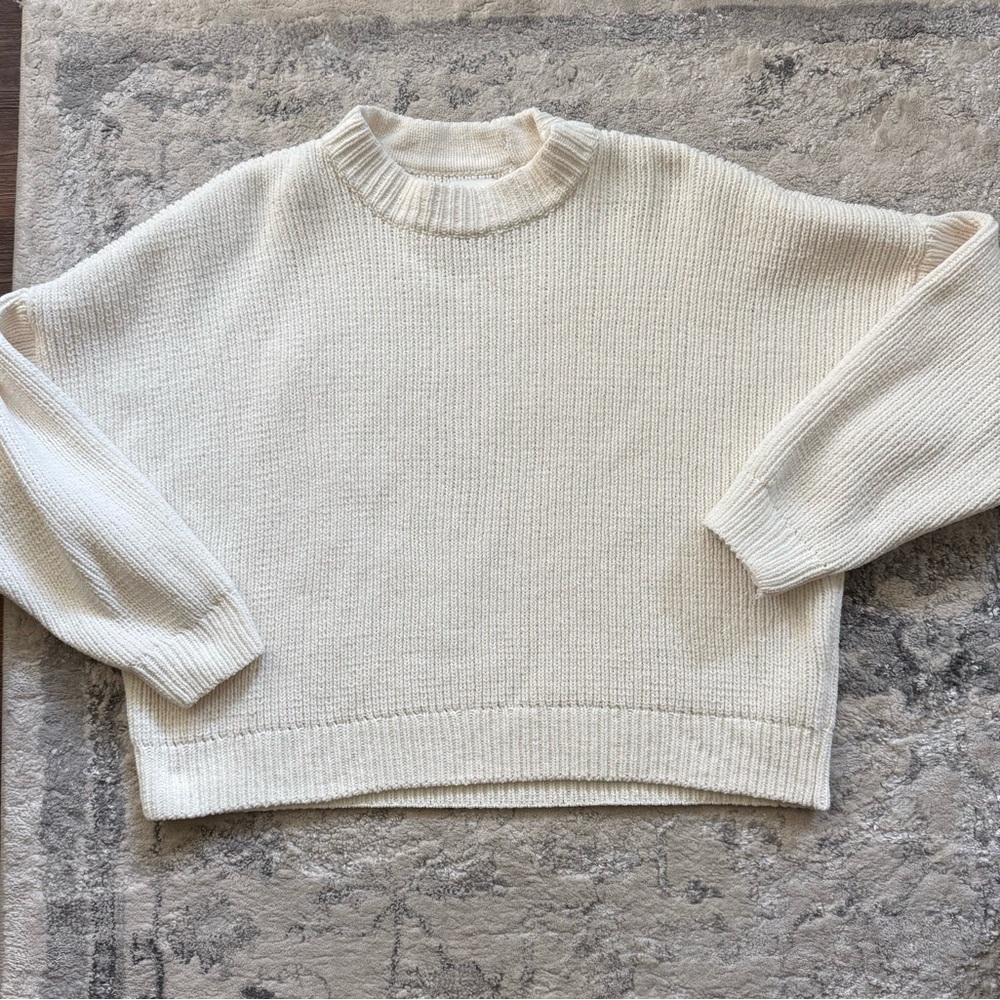 Abercrombie & Fitch Cream Crew Neck Sweater